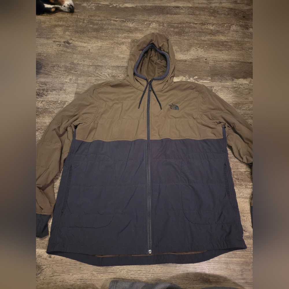 The North Face Mens XXL 2XL Mountain Sweatshirt green/grey fall warmth